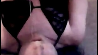 Cute shemale self facial slut