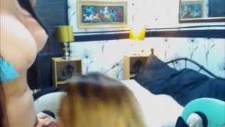 Dirty Two Shemales Take Turn in Ass Screwing