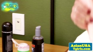 Sexy Tattooed asian tgirl reefer